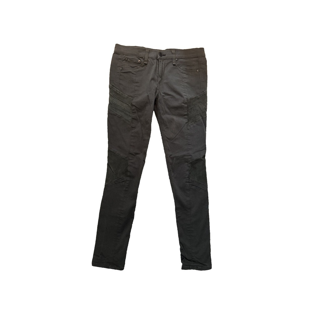 lamb leather Rag & Bone Store Exclusive Jeans Sz 28 USA Cotton Color Army Green